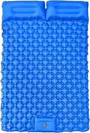 Double Sleeping Pad - Double Sleeping Pad | Inflatable Rest Mat with Pillow, Lightweight Comfortable Easily Adjustable Portable Backpacking Gear for Outdoor Tent Trekking Hiking Travel