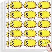 BEANPRECOY 300 Pcs Garage Sale Stickers Multi-Use Removable Yard Sale Price Stickers with Space to Write Pricing 2"x3" Rummage Sale Stickers Price Tags Stickers for Retail Annual Community Sale