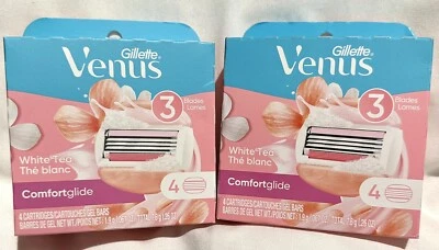 (2) Gillette Venus • ComfortGlide Cartridges • White Tea • 3 Blade • 4 Count