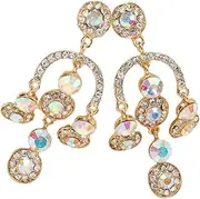 [SHERCHPRY] 1 Pair Rhinestones Earring Fashion Miss, 7x3.5cm, Alloy, rhinestone, Alloy, rhinestone No Gemstone