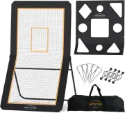 Lacrosse Rebounder & Volleyball Rebounder with Bonus Target Net, 5 Rebound Angle