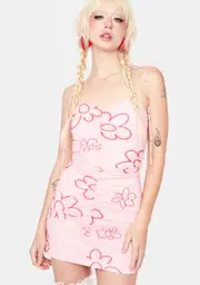 [Bailey Rose] Pink Floral Mini Dress