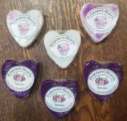 6 Potpourri Hearts Candle Wax Plum Spice, Freesia. Use with Potpourri Burner
