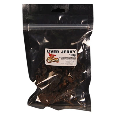 SupaSnax Liver Jerky Dogs Training Aid Chew Treats 100g