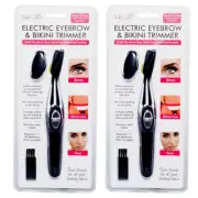 2 Sets Swosh® Women's Bikini/Eyebrow Trimmer Battery Operated Gentle Safe