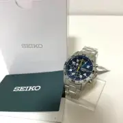 Seiko chronograph Black SND379P 74-B69 NEW