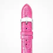 MICHELE 18MM LIGHT PINK ALLIGATOR WATCH STRAP,BAND+SILVER BUCKLE MS18AA510680