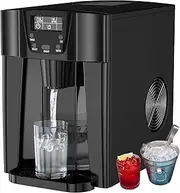 Cobuy Ice Maker, Countertop Ice Maker Machine with Water Dispenser, Portable Ice Cube Maker, 9 Cubes Ready in 6-12 Min, Perfect for Home/Office/Bar/RV