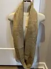 Michael Kors Tan/Light Brown Logo Patterned Infinity Scarf