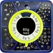 Fishing Split Shots - Portable Sinkers for Angler | Portable Angler Tackle Accessories, Set of 78 Angling Sinkers for Lakes Rivers