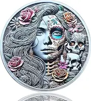 Inspirational Zinc Alloy Challenge Coin - 1.57 Inch Motivational Token with Artistic Design and Meaningful Quote for Life’s Moments