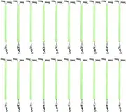 20Pcs Stainless Fishing Lures Wire Leader Traces with Snap & Luminous Glow Beads Fishing Rigs Leader Fishing Line Tackle Stainless Steel Fishing Lures Line Wire Leader Traces Luminous Tube Fishing