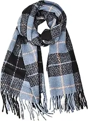 [FINIZO] Winter Scarf for Women Cashmere Feel Scarfs Large Tassel Plaid Scarf Blanket Wrap Shawl Ladies Gifts
