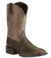 Ariat Mens Sport Western Wide Square Toe Boots Brooklyn Brown #10019958 ~ NEW