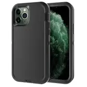 For Apple iPhone 11 Pro Case Drop Resistant Defender Tradies Heavy Duty Rugged Shockproof Cover (Black)