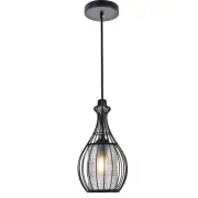 Living District LD2419BK Miya 1 Light 7 inch Black Pendant Ceiling Light
