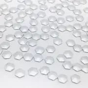 Silver Hexagon Shaped Hotfix Nailhead / Available Sizes 4x4mm, 6x6mm / 100pc