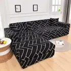 Geometric Sofa Cover Elastic Corner Chaise Longue Armchair Cover Sofa Slipcover