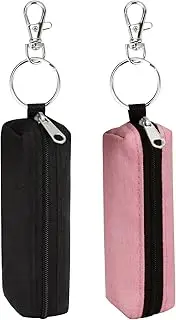Meiiy Chapstick Holder Lip Balm Sleeve Pouch Lipstick Holder Bag Lip Gloss Holder With Hook Stocking Stuffers Gift for Women (2pcs)