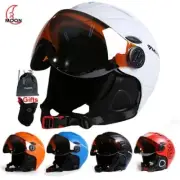 Half-covered Ski Helmet Integrally-molded Snow Skiing Helmets with Goggles Cover