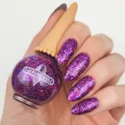 I Scream Nails Monstrous - Purple Pink Glitter Mix Nail Polish 10ml