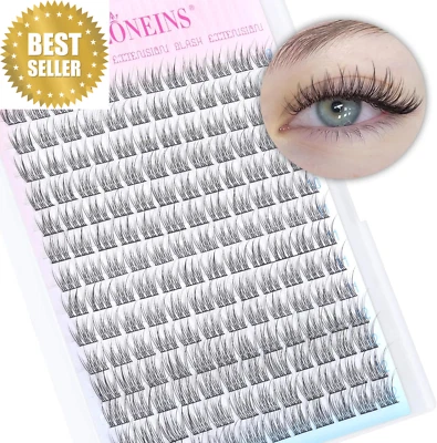 Natural Lash Clusters 168PCS - Wispy DIY Eyelash Extensions 9-12mm, Individual