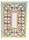24" x 16" Marble side table Top Semi Precious Stones carnelian Inlay art