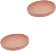 Healvian 2pcs Anti-spill Dinner Plate for The Elderly Dinner Plates Cutlery Flatware Silicone Dinner Plate Bowls Silicone Plates for Adults Silicon Bowl Silicone Bowls Pink