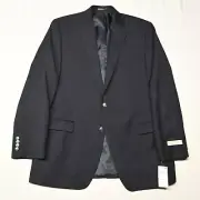 NEW Michael Kors 44L Navy Blue Silver Button 100% Wool Blazer Jacket Sport Coat