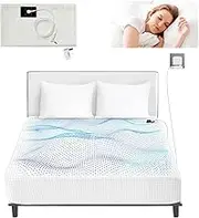 Yolispa Grounding Bed Sheet, Grounding Mat Earthing UK, 90% Organic Cotton + 10% Pure Silver Fiber, Natural Wellness And Healthy Earth Energy Mat (153 x 203 x 30 cm)
