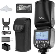 Godox V1 V1S V1 S Flash for Sony, 76Ws 2.4G TTL 1/8000 HSS, 480 Full Power Shots, 1.5s Recycle Time, 2600mAh Lithium Battery,V1S for Sony A7IV A7III A7RIII A7RII A7C A6400 A6000 A9 A77 A350