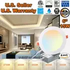 4X 15W 6-Inch 5CCT Dimmable LED Recessed Ceiling Panel Light Downlight+Junction