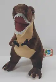 12" Wild Republic Plush Brown Tyrannosaurus T Rex Dinosaur Toy Animal C17
