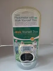 Digital Pedometer Measure Distance Calories Burned Steps Clock Large Display