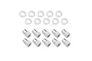Street Pro Wheel Lug Nut Kit Chrome Open End Medium Mag Length 1.38 1/2' 0.55 Shank Set of 10