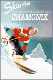 Chamonix Mont Blanc France Ski Travel Poster Haute Savoie Paris Art Print 329