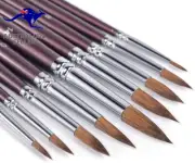 Sable Watercolour Brushes- 9Pcs Professional Detail to Mop round Paint Brush Set