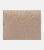 [Gucci] Gucci GG Mini debossed leather wallet One Size beige