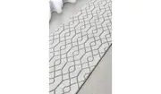 Prince Light Grey Geometric Lattice Hallway Runner