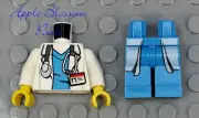NEW Lego Minifig White DOCTOR TORSO & LEGS - Hospital Nurse Stethoscope Lab Coat