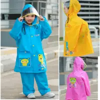 在飛比找momo購物網優惠-【Baby 童衣】兒童雨衣 雨衣雨褲套裝 兩件式雨衣8807