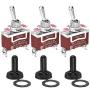 Joinfworld Momentary Toggle Switch 12V DC 3 Way 30 Amp DPDT 6 Pin (ON)-Off-(ON)