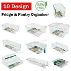 Clear Plastic Kitchen Fridge Pantry Organiser Storage Container 10Type