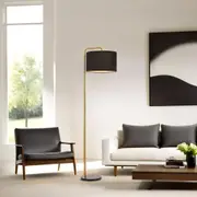 ingrid Floor Lamp in Gold/Black or Gold/White