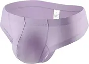 [Generic] Men's Underpant Solid Color Ice Thread Thong Breathable G-String T Pant Athletic Supporter Bikini Underwear
