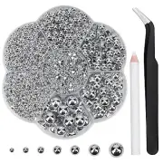 Mdscve 6100Pcs Nail Pearls Flatback Pearls for Crafting Half Pearls for Makeu...