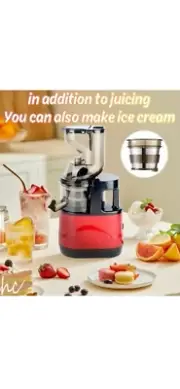 Slow Masticating Cold Press Juicer, Apples Orange Citrus Juicer With Wide Chute.