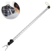 Closet Pole with Hook Clothes Rod Rail Hanging Stick Long Reach
