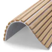 Modern Furniture WOODFLEX 3 Sided Wood Slat Panel - Oak Veneer on Light Grey
