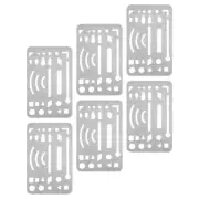 6 Pcs Stainless Steel Wiping Tools Eraser Sheild Erasing Shield Template